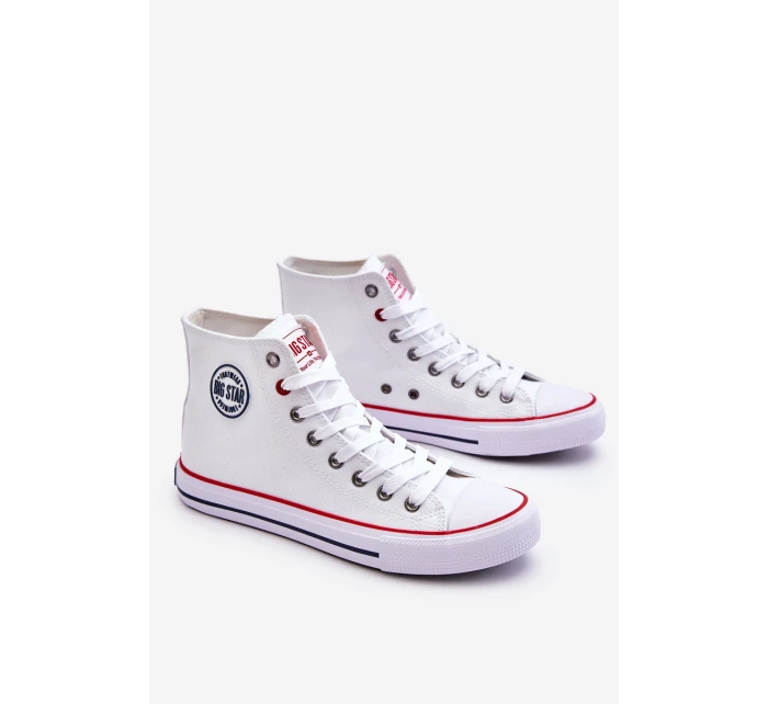 Dámské klasické vysoké tenisky Big Star model 21611832 Bílé - Big Star Shoes Dámské klasické vysoké tenisky Big Star model 21611832 Bílé - Big Star Shoes