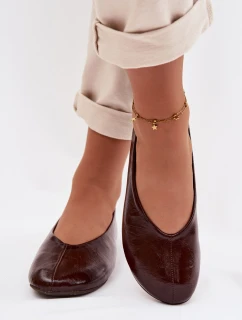 Lakované Baleríny z Eko Kůže Čokoládové model 21951544 - Boto