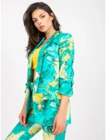 Dámské sako DHJ MA tyrkysové model 17445444 - FPrice Dámské sako DHJ MA tyrkysové model 17445444 - FPrice