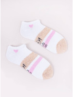 Yoclub Dievčenské členkové bavlnené ponožky Vzory Farby 6-pack SKS-0008G-AA00-001 Viacfarebné