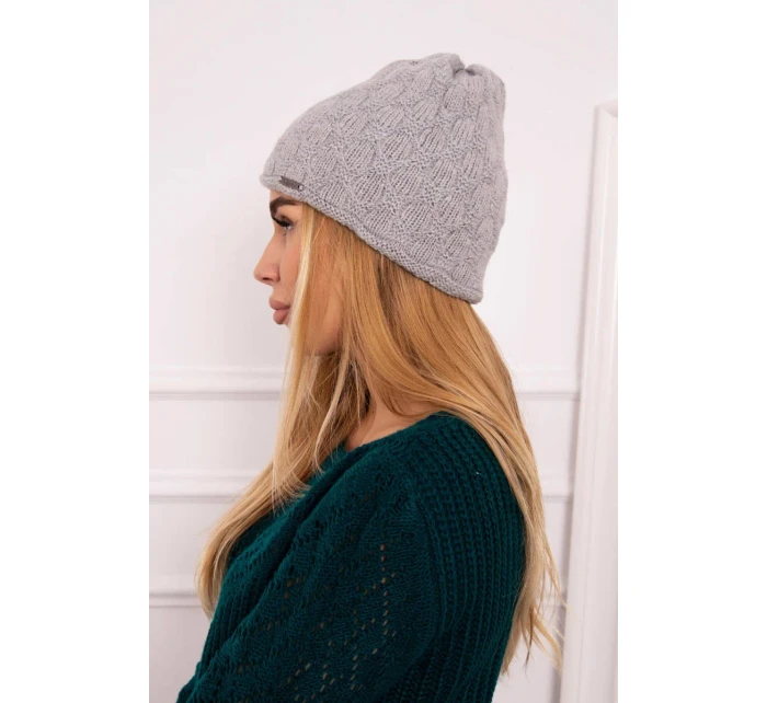 Čepice  světle šedá model 18750041 - K-Fashion