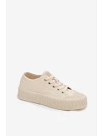 Dámské tenisky na platformě Big Star TT274271 Béžové
