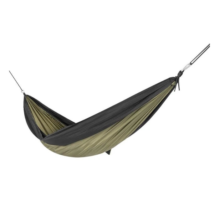 TURISTICKÁ HOJDACIA SIEŤ PRE 2 OSOBY 270X140CM ZELENÁ ČIERNA TURISTICKÁ HOJDACIA SIEŤ PRE 2 OSOBY 270X140CM ZELENÁ ČIERNA