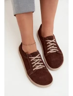 model 21712724 typu barefoot z přírodního semiše 314 čokoládové - Zazoo