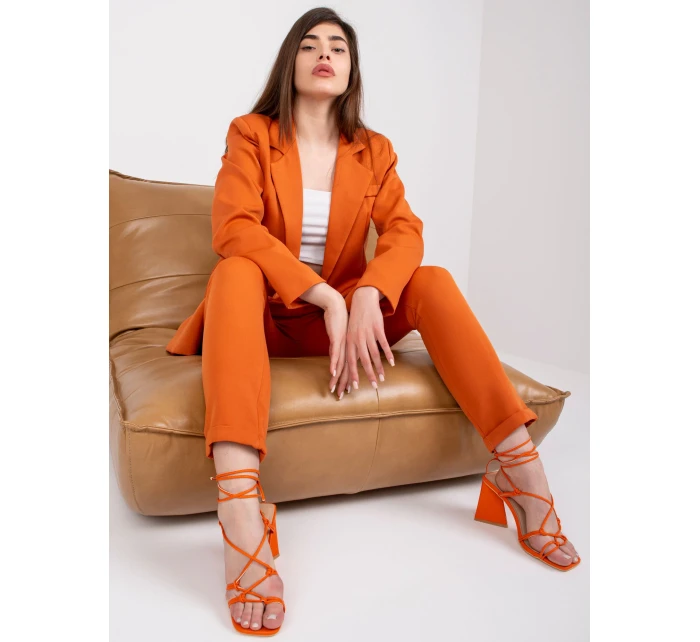 DHJ nohavice SP 13926.02 tmavo oranžová