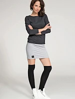 Dámske voľnočasové krátke šaty šedo-čierne - Čierna - Numinou