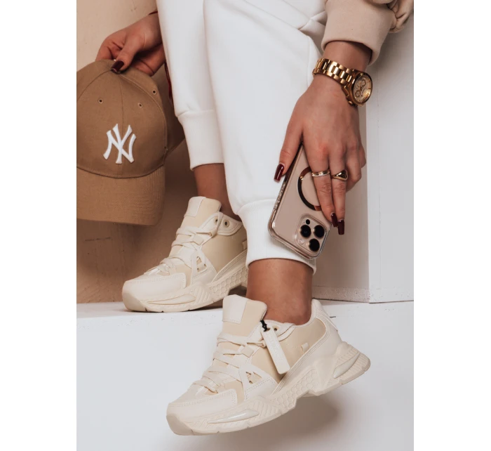 Dámské sportovní tenisky beige Dstreet model 21983951 - FashionStreet