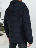 Pánská prošívaná zimní bunda s kapucí tmavě modrá Dstreet model 21991432 - FashionStreet