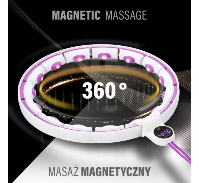 HHM17 HULA HOP BIELA/FIALOVÁ S MAGNETMI A ZÁVAŽÍM + POČÍTADLO HMS HHM17 HULA HOP BIELA/FIALOVÁ S MAGNETMI A ZÁVAŽÍM + POČÍTADLO HMS