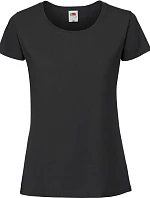 Fruit of the Loom Lady-Fit Iconic 195 T Dámske tričko z hrubej bavlny 16.1424 čierne