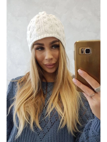 Fleecová čiapka Teresa K285 biela