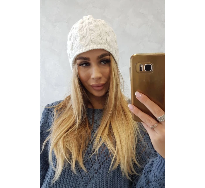Fleecová čiapka Teresa K285 biela