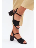 Dámské Sandály Na Podpatku Černé model 21702384 - Boto