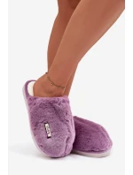 Kožešinové dámské pantofle fialové model 21772478 - Boto