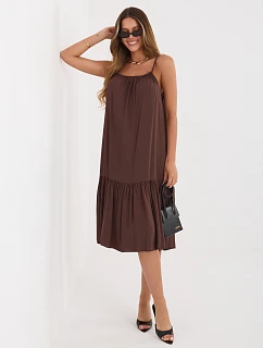 Šaty IR SK 6816.16P tmavohnedé