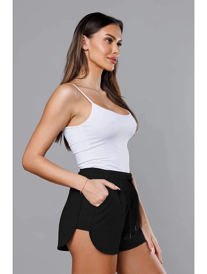 Černé dámské sportovní šortky model 18369416 - J.STYLE Černé dámské sportovní šortky model 18369416 - J.STYLE
