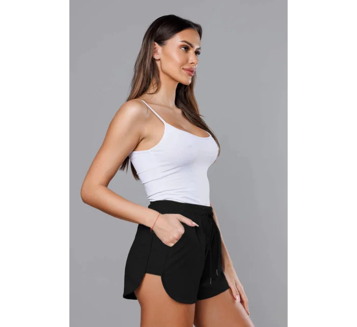Černé dámské sportovní šortky model 18369416 - J.STYLE Černé dámské sportovní šortky model 18369416 - J.STYLE