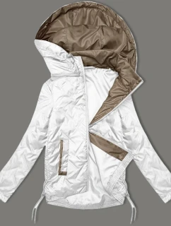 kurtka damska z kapturem Goodlookin biała model 22021321 - S'WEST