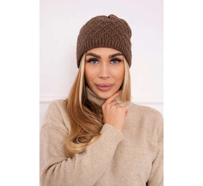 Fleecová čepice model 18750817 hnědá - K-Fashion