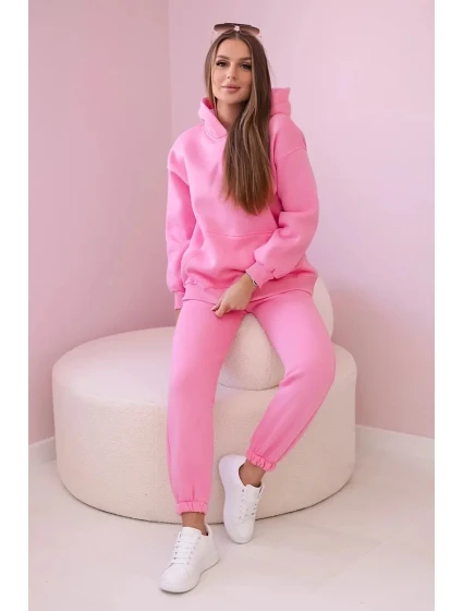 Bavlněná souprava s potiskem světle růžová Bavlněná souprava s potiskem světle růžová