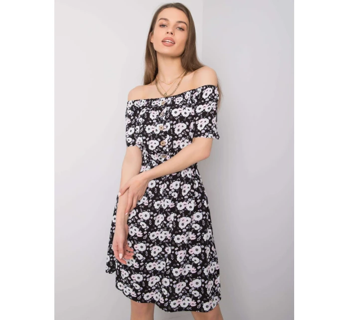 Šaty D73771M30244B čiernobiele