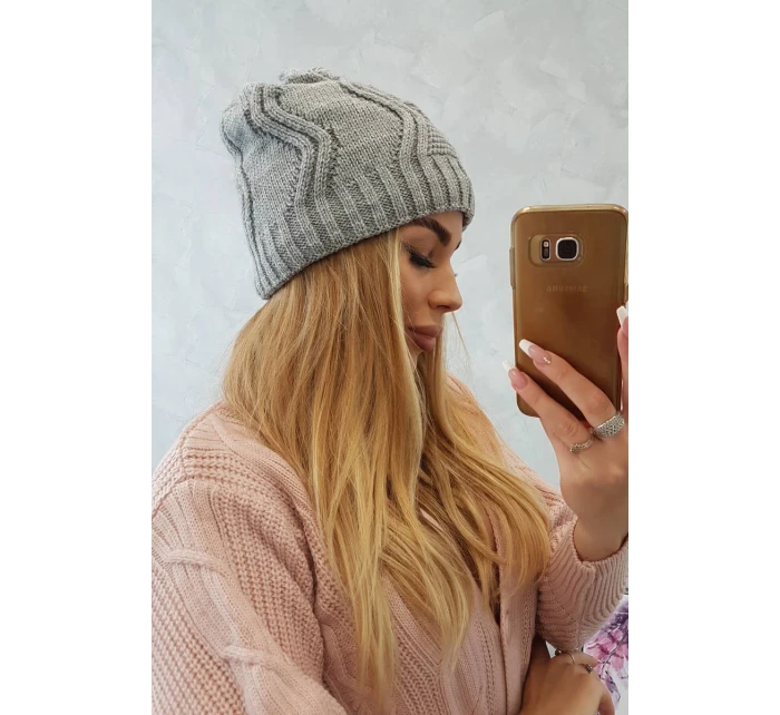 Fleecová čiapka Sylwia K244 svetlo šedá