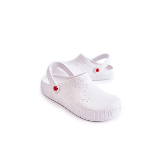 Męskie Lekkie Klapki Big Star II175003 Białe