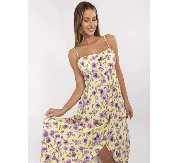 Šaty MI SK 23817 3.96 svetložltá Šaty MI SK 23817 3.96 svetložltá