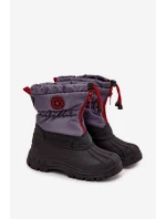 Detské zimné topánky Big Star - sivo-čierne