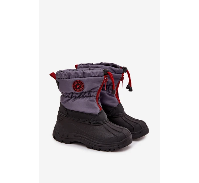 Detské zimné topánky Big Star - sivo-čierne