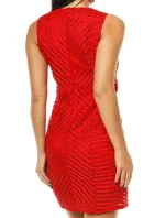 Dámske značkové šaty moderné AIKHA krátke červené - Červená - Aikha Dámske značkové šaty moderné AIKHA krátke červené - Červená - Aikha