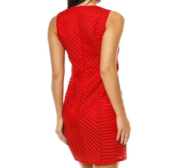 Dámske značkové šaty moderné AIKHA krátke červené - Červená - Aikha Dámske značkové šaty moderné AIKHA krátke červené - Červená - Aikha