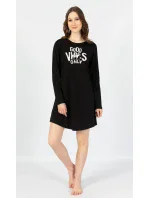 Dámska nočná košeľa s dlhým rukávom Good vibes