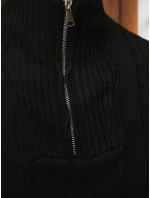 Pánský svetr s límečkem černý Dstreet model 21994047 - FashionStreet