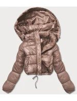 Krátka páperová bunda svetlohnedá (d2-3831-305)