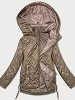 Tenká prešívaná plus size bunda S'West dark beige (B8361-12)