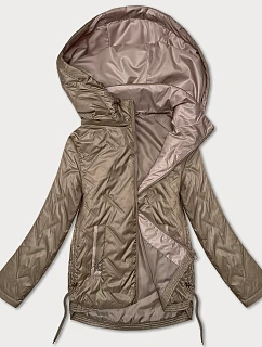 Tenká prešívaná plus size bunda S'West dark beige (B8361-12)