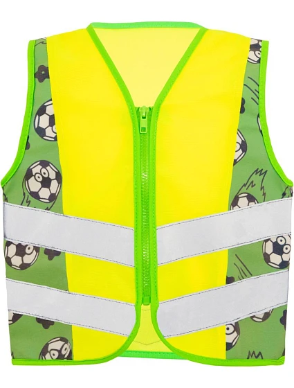 Korntex ACTION Detská bezpečnostná vesta 76.ACTN hi vis yellow/football