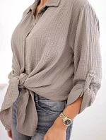 Bavlnené mušelínové tričko Fango v nadmernej veľkosti