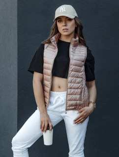 Dámska prešívaná vesta so stojačikom STYLISHZ ružová FashionStreet TY4449