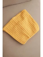 Dámska zimná vlnená čiapka s mačacím strihom z rebrovaného úpletu K419 žltá Dámska zimná vlnená čiapka s mačacím strihom z rebrovaného úpletu K419 žltá