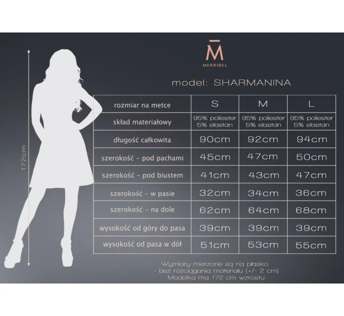 Šaty Sharmanina Mint - Merribel Šaty Sharmanina Mint - Merribel