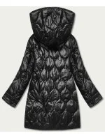 Čierna dámska bunda s ozdobným prešívaním (AG1-J9086) Čierna dámska bunda s ozdobným prešívaním (AG1-J9086)