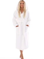 Dámsky župan Athena s kapucňou 3116 white - Vestis