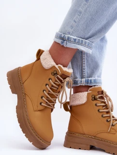 Trapery Damskie Z Kożuchem Brązowe Jette