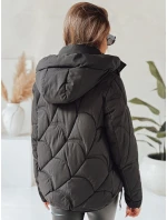 Dámska zimná bunda LOVEWARM krátka prešívaná s kapucňou čierna FashionStreet TY5039 Dámska zimná bunda LOVEWARM krátka prešívaná s kapucňou čierna FashionStreet TY5039