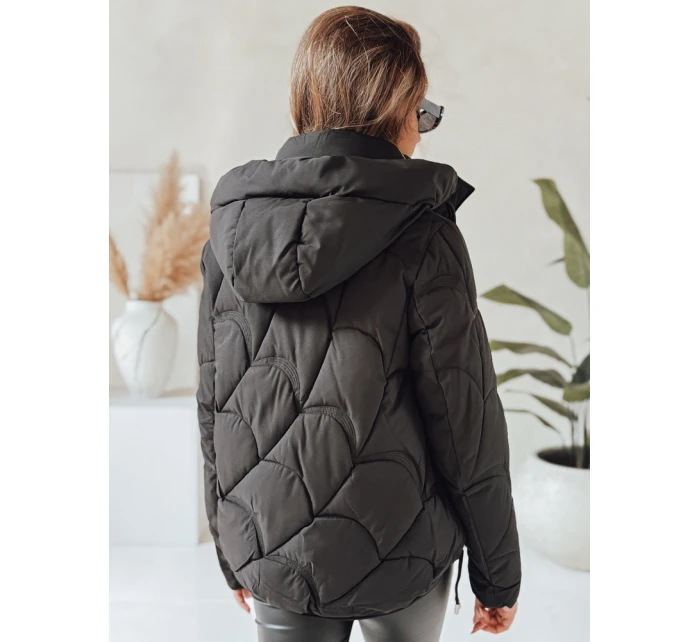 Dámska zimná bunda LOVEWARM krátka prešívaná s kapucňou čierna FashionStreet TY5039 Dámska zimná bunda LOVEWARM krátka prešívaná s kapucňou čierna FashionStreet TY5039