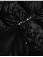 Dámska metalická zimná bunda čierna (B8073-1)