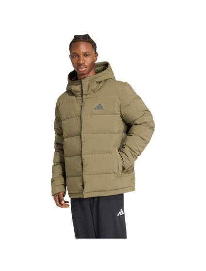 Pánske oblečenie adidas Helionic Climawarm Hoodie Olive JX0580
