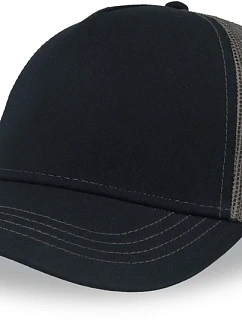 Atlantis Headwear Rapper Canvas-S 5-panelová truckerová čiapka 33.0234 tmavomodrá/tmavošedá